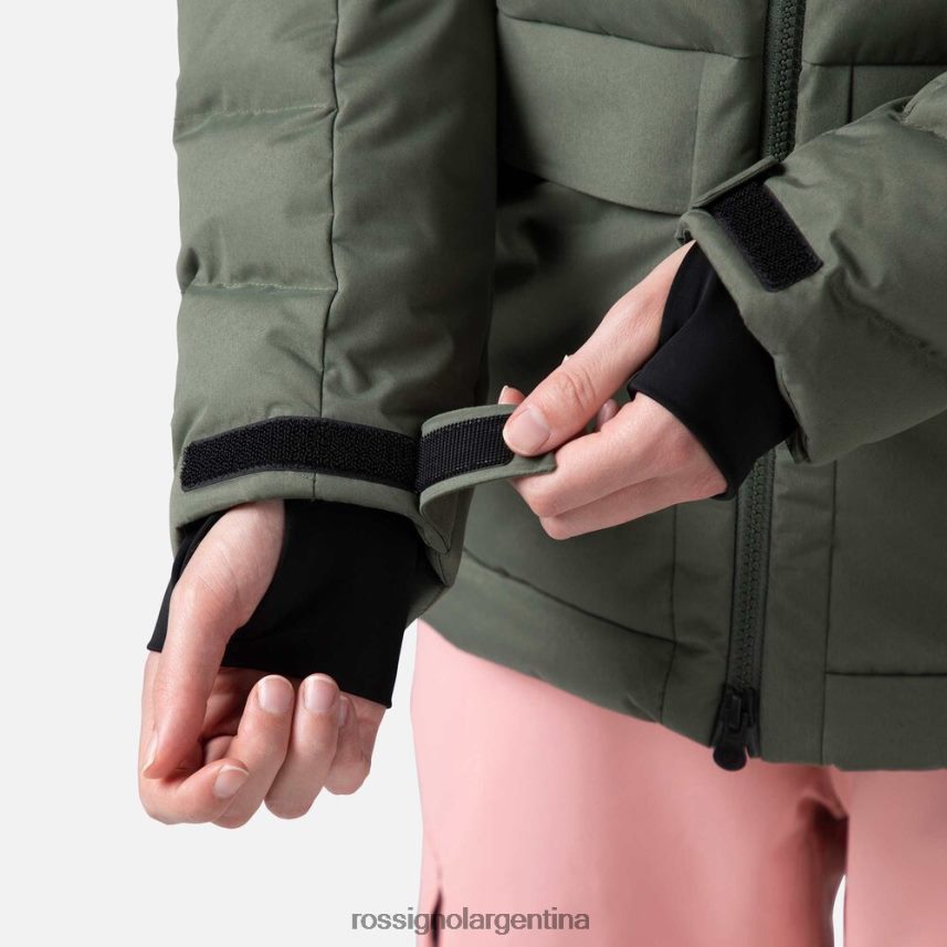 Rossignol mujer parka de esquí hinchada 82LVV61037 verde ébano tapas