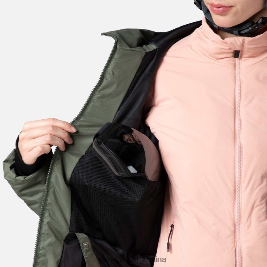 Rossignol mujer parka de esquí hinchada 82LVV61037 verde ébano tapas