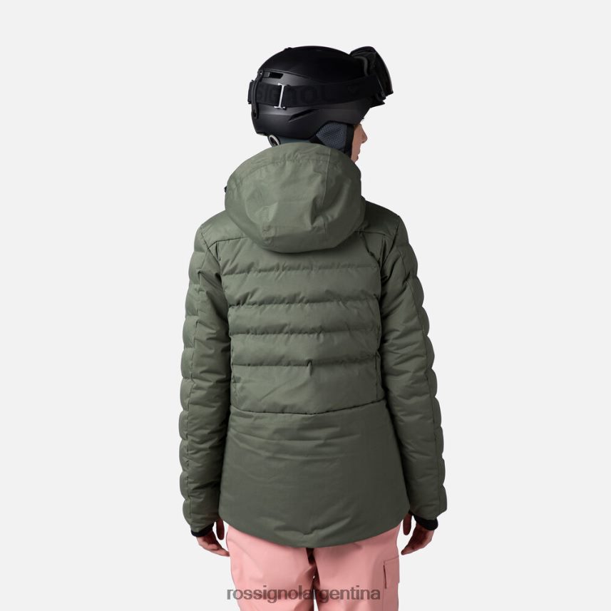 Rossignol mujer parka de esquí hinchada 82LVV61037 verde ébano tapas