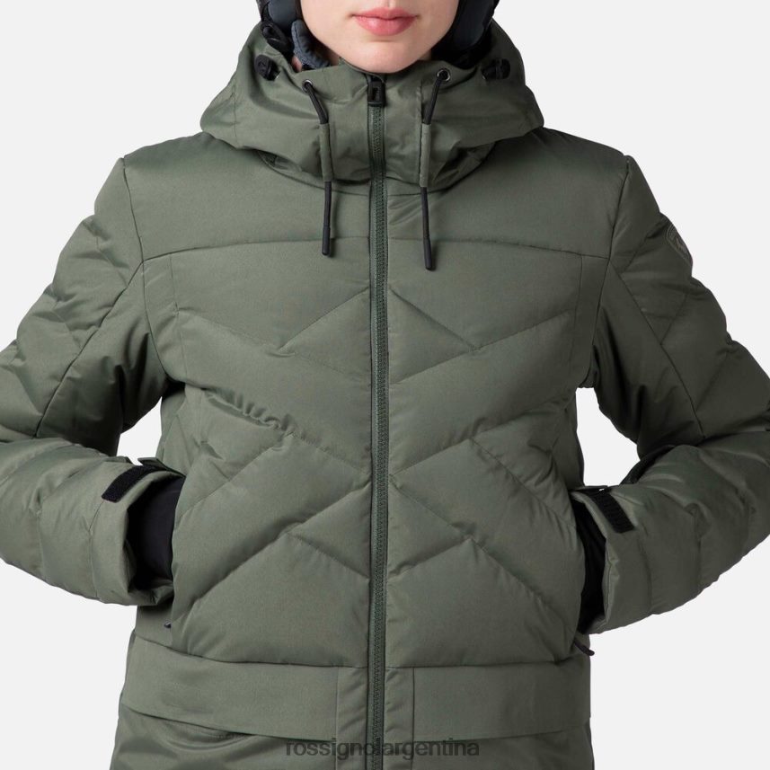 Rossignol mujer parka de esquí hinchada 82LVV61037 verde ébano tapas