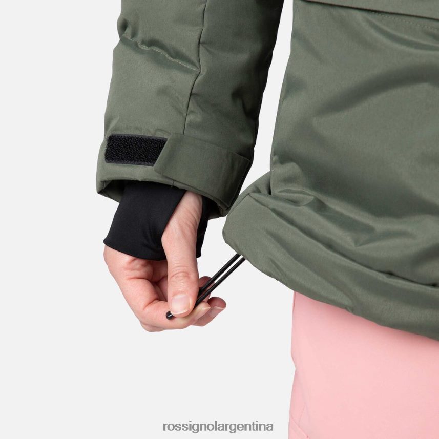 Rossignol mujer parka de esquí hinchada 82LVV61037 verde ébano tapas