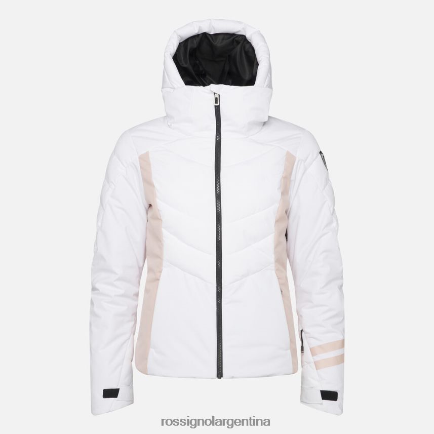 Rossignol mujer chaqueta de esquí courbe óptica 82LVV61130 blanco tapas