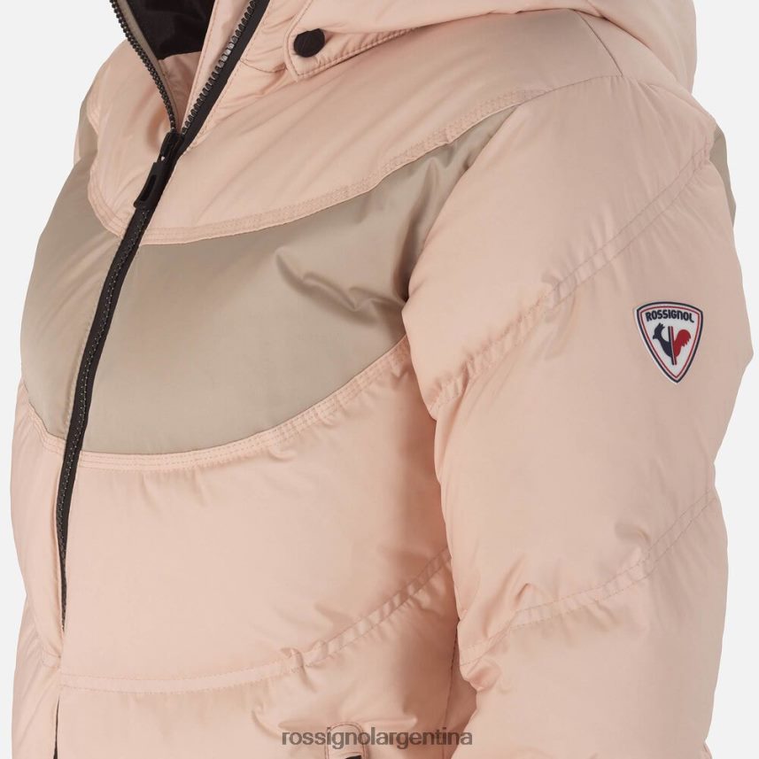 Rossignol mujer chaqueta de esquí de plumas distintiva 82LVV61070 rosa empolvado tapas
