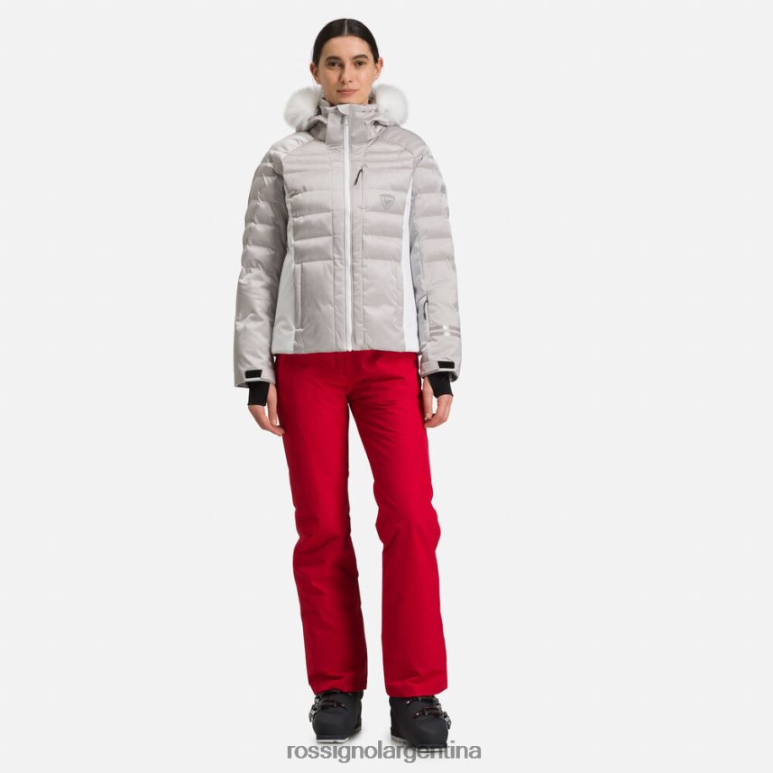 Rossignol mujer chaqueta de esquí rapide metalizada 82LVV61061 plata tapas