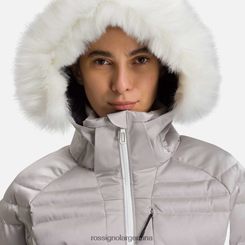 Rossignol mujer chaqueta de esquí rapide metalizada 82LVV61061 plata tapas