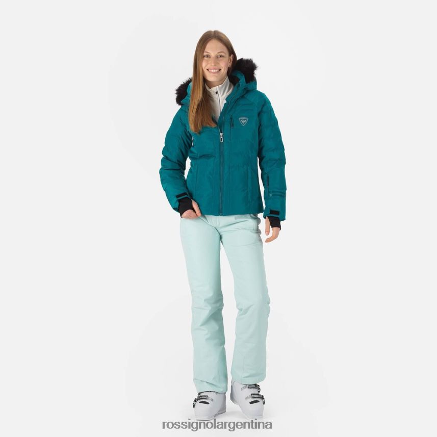 Rossignol mujer chaqueta de esquí rapide nacarada 82LVV6788 esmeralda oscura tapas