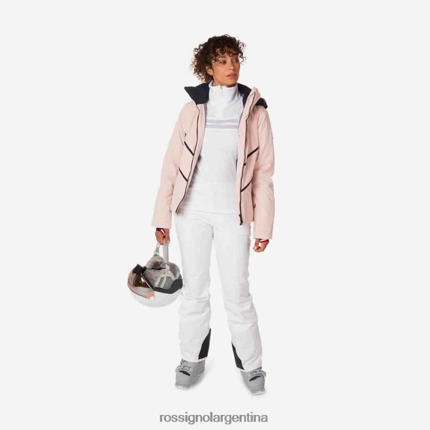 Rossignol mujer reaccionar chaqueta de esquí de merino 82LVV61081 rosa empolvado tapas