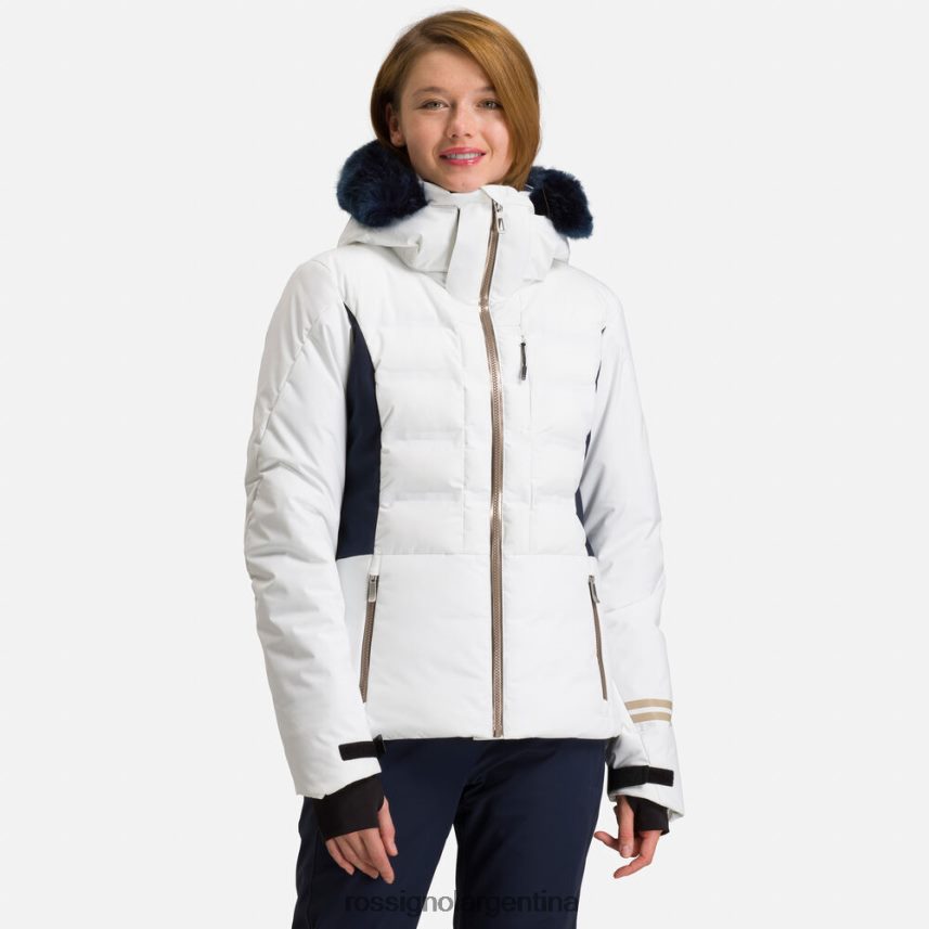 Rossignol mujer salir de la chaqueta de esquí 82LVV6793 blanco tapas