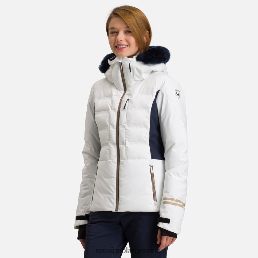 Rossignol mujer salir de la chaqueta de esquí 82LVV6793 blanco tapas