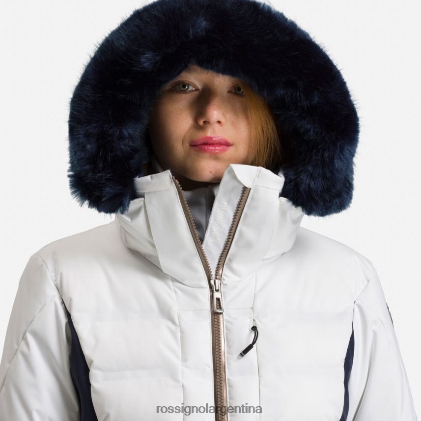 Rossignol mujer salir de la chaqueta de esquí 82LVV6793 blanco tapas