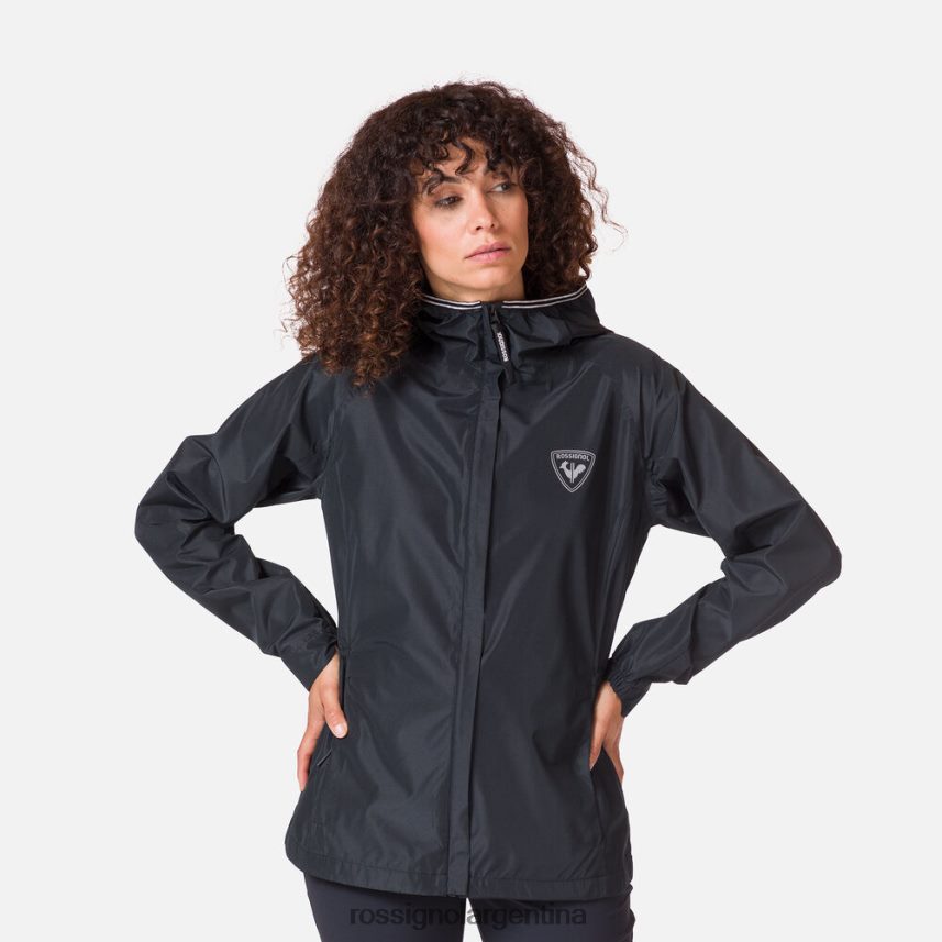 Rossignol mujer chaqueta de lluvia activa 82LVV6825 negro tapas