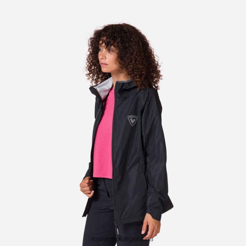 Rossignol mujer chaqueta de lluvia activa 82LVV6825 negro tapas