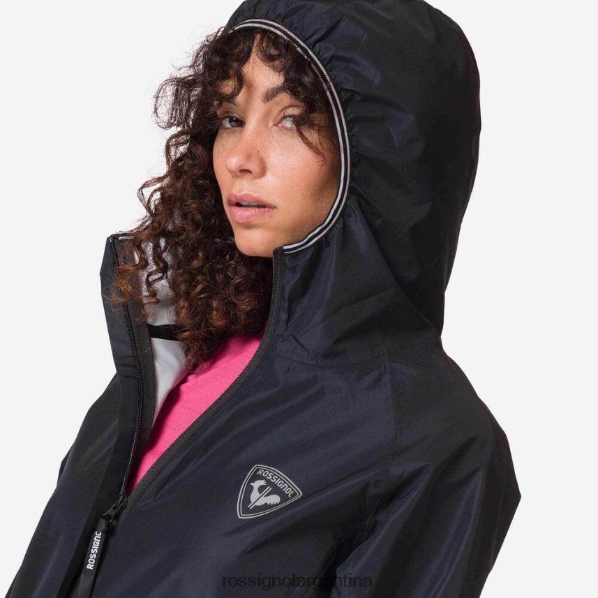 Rossignol mujer chaqueta de lluvia activa 82LVV6825 negro tapas