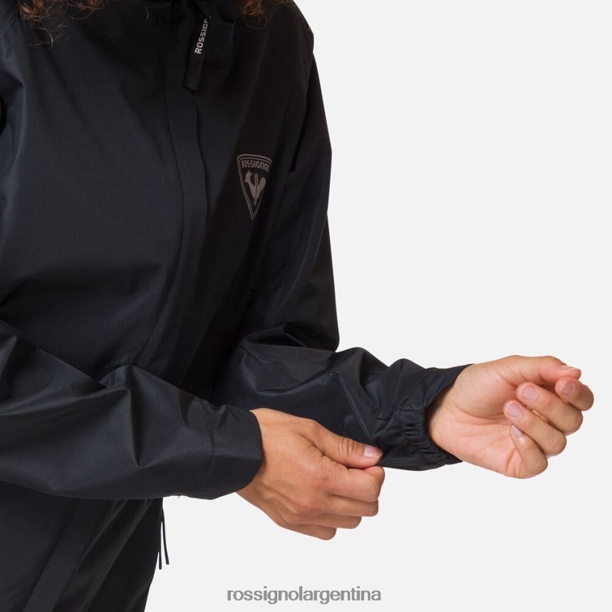 Rossignol mujer chaqueta de lluvia activa 82LVV6825 negro tapas