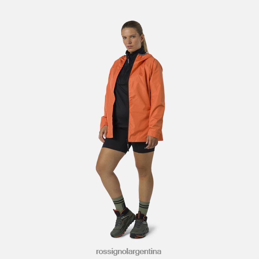 Rossignol mujer chaqueta de lluvia activa 82LVV6964 naranja llama tapas