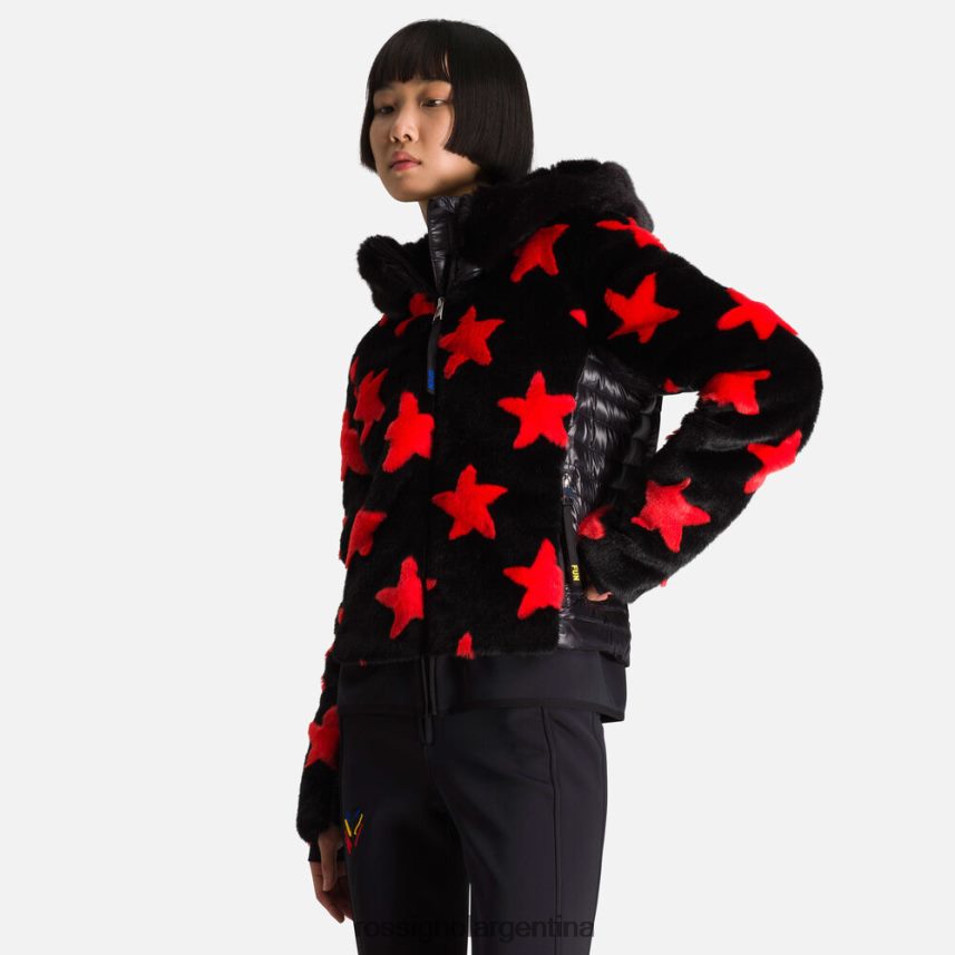 Rossignol mujer chaqueta de peluche jcc 82LVV6784 negro tapas