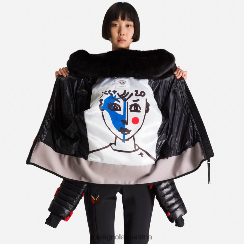 Rossignol mujer chaqueta de peluche jcc 82LVV6784 negro tapas