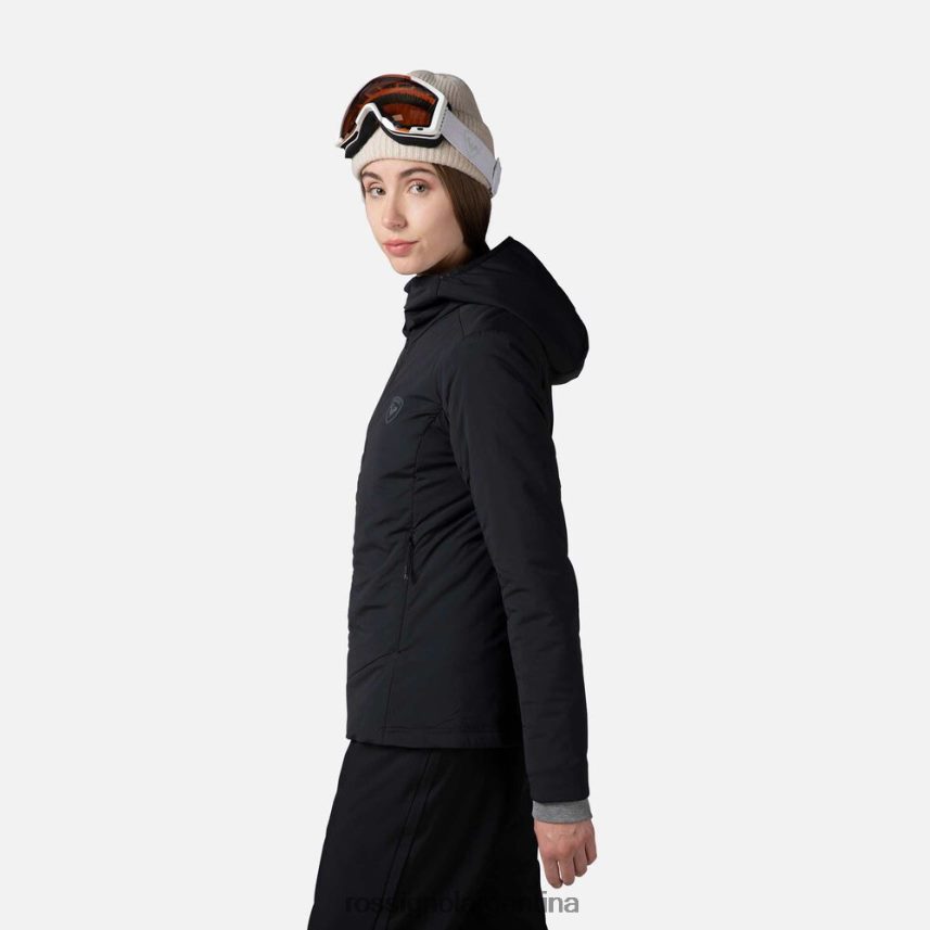 Rossignol mujer chaqueta con capucha opside 82LVV6814 negro tapas
