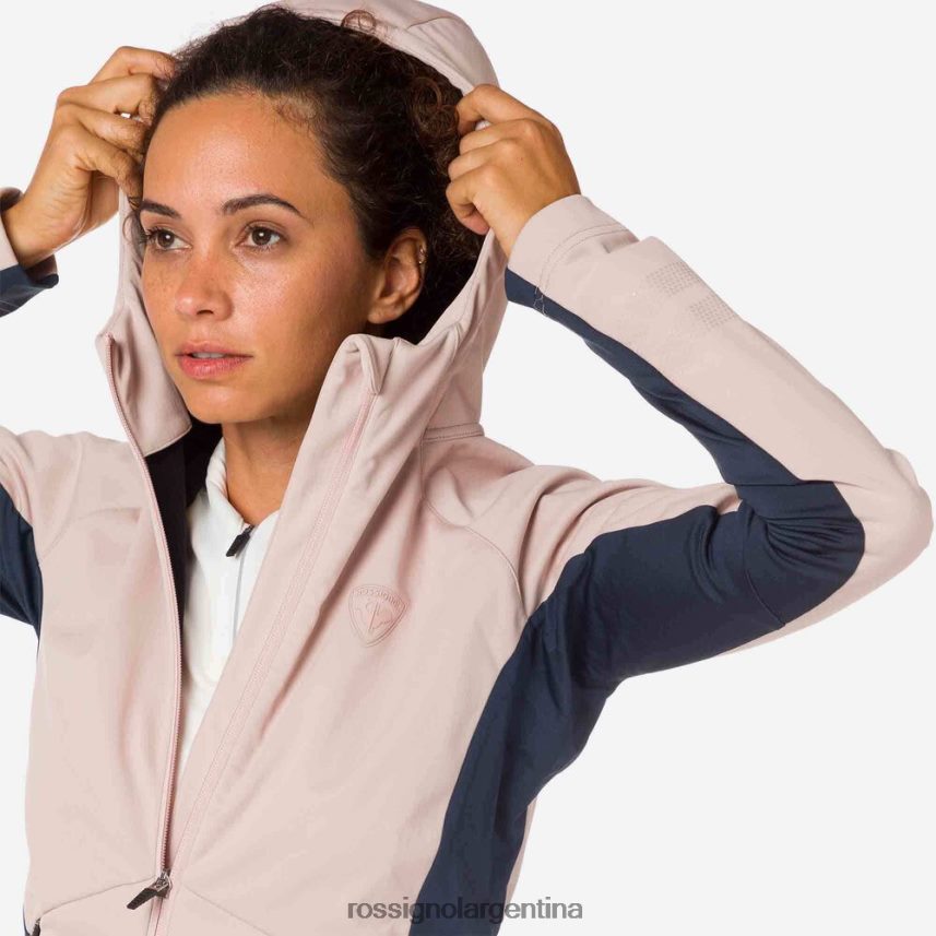 Rossignol mujer chaqueta softshell 82LVV6905 rosa empolvado tapas