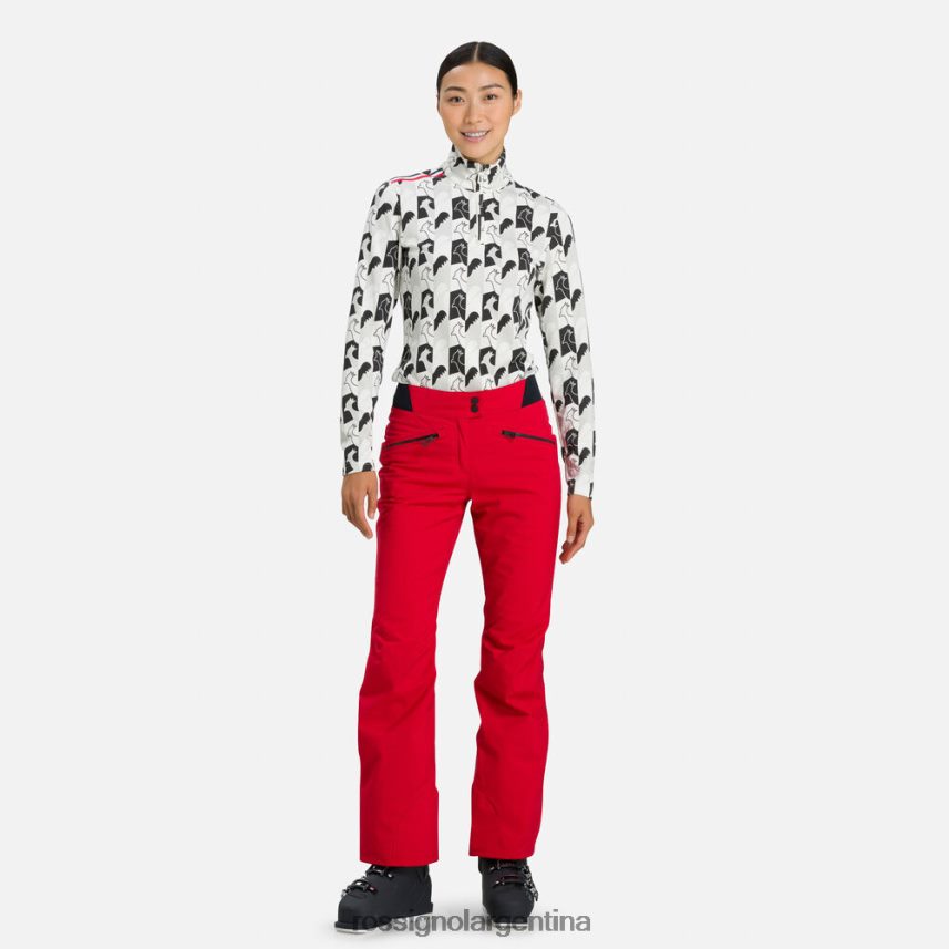 Rossignol mujer pantalones de esquí clásicos 82LVV6775 carmín fondos