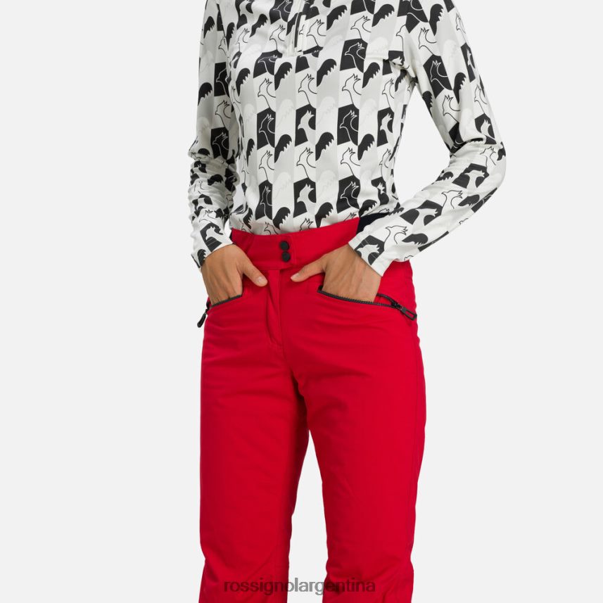 Rossignol mujer pantalones de esquí clásicos 82LVV6775 carmín fondos