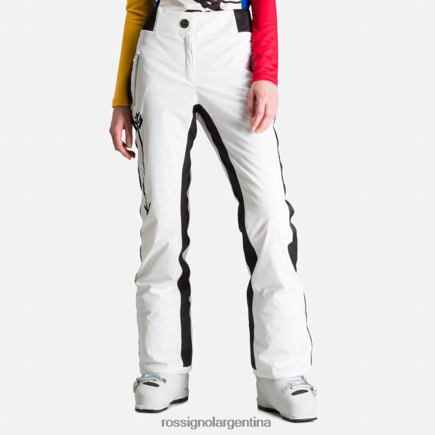Rossignol mujer pantalones de esquí jcc estelares 82LVV61043 blanco fondos
