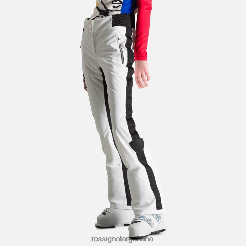 Rossignol mujer pantalones de esquí jcc estelares 82LVV61043 blanco fondos
