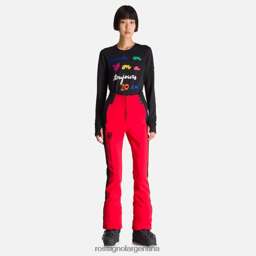 Rossignol mujer pantalones jcc brady suaves 82LVV61124 rojo fondos