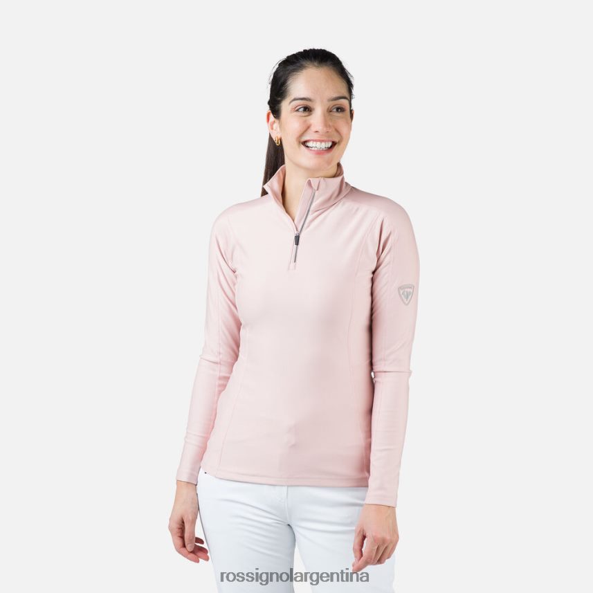 Rossignol mujer camiseta interior classique con media cremallera 82LVV61110 rosa empolvado tapas
