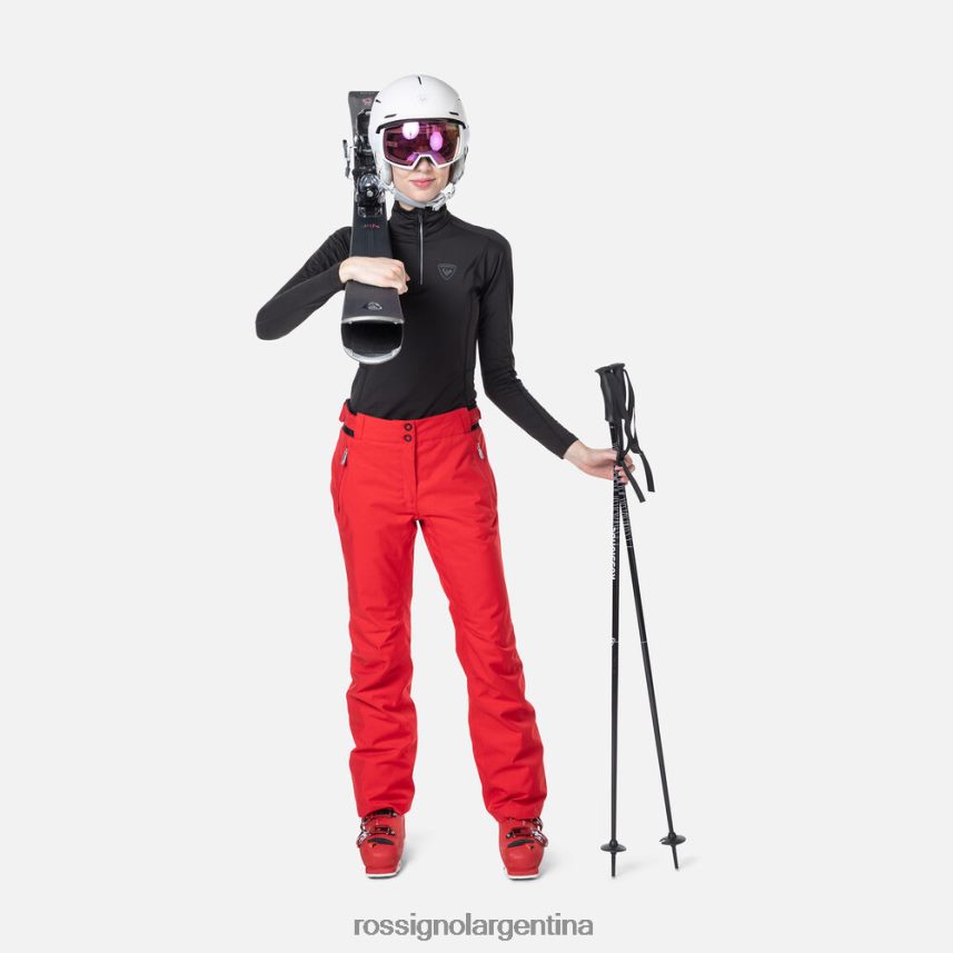 Rossignol mujer camiseta interior classique con media cremallera 82LVV6820 negro tapas