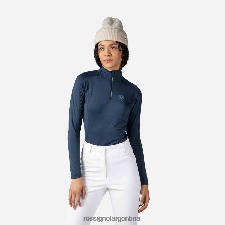 Rossignol mujer camiseta interior classique con media cremallera 82LVV6970 azul marino oscuro tapas