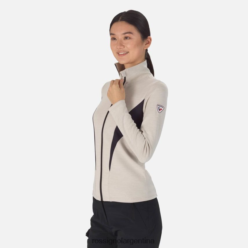 Rossignol mujer React Merino capa intermedia con cremallera completa 82LVV61015 paloma salvaje tapas