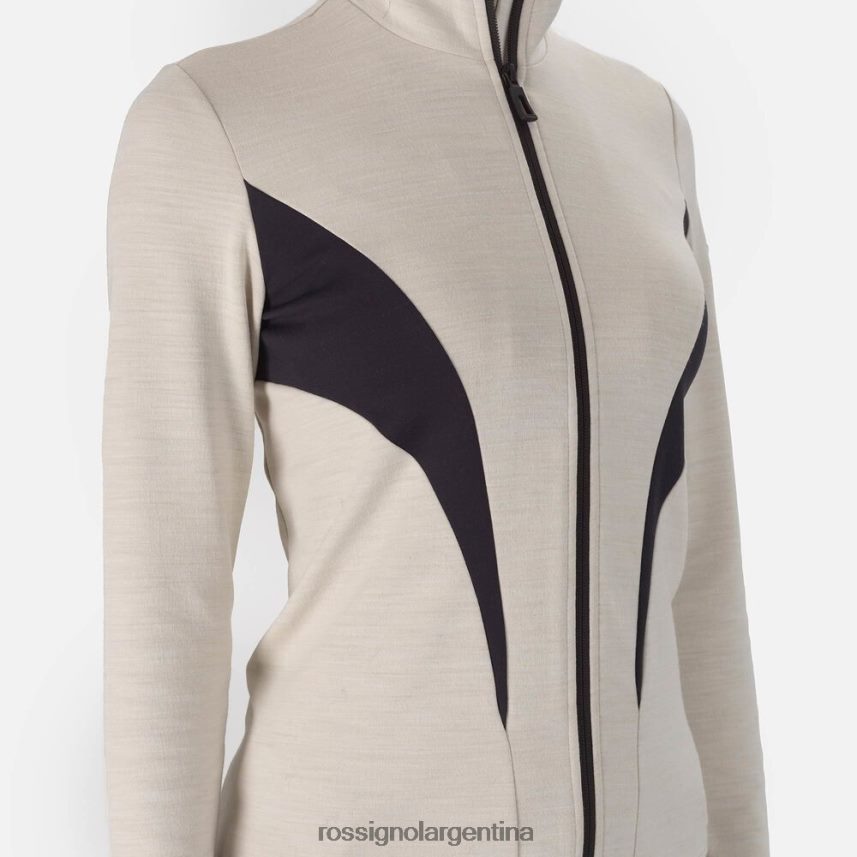Rossignol mujer React Merino capa intermedia con cremallera completa 82LVV61015 paloma salvaje tapas