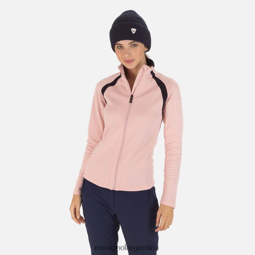 Rossignol mujer polar aéreo con cremallera completa 82LVV6725 rosa empolvado tapas