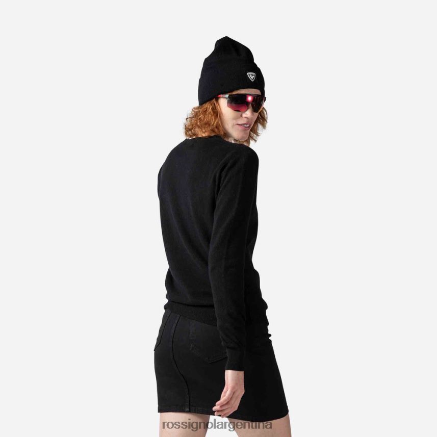 Rossignol mujer suéter de punto característico 82LVV6902 negro tapas