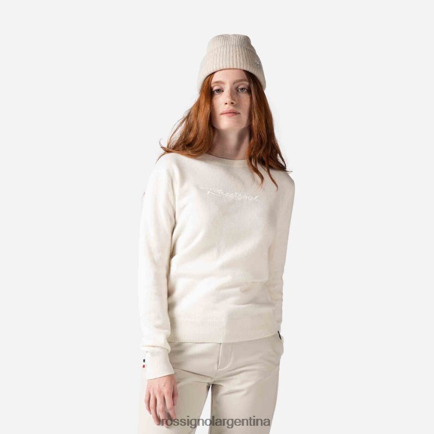 Rossignol mujer suéter de punto característico 82LVV6922 blanco tapas