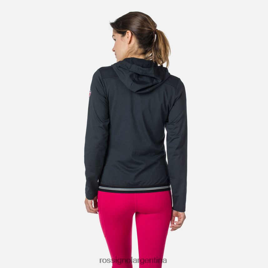 Rossignol mujer sudadera con capucha y cierre completo 82LVV6893 negro tapas
