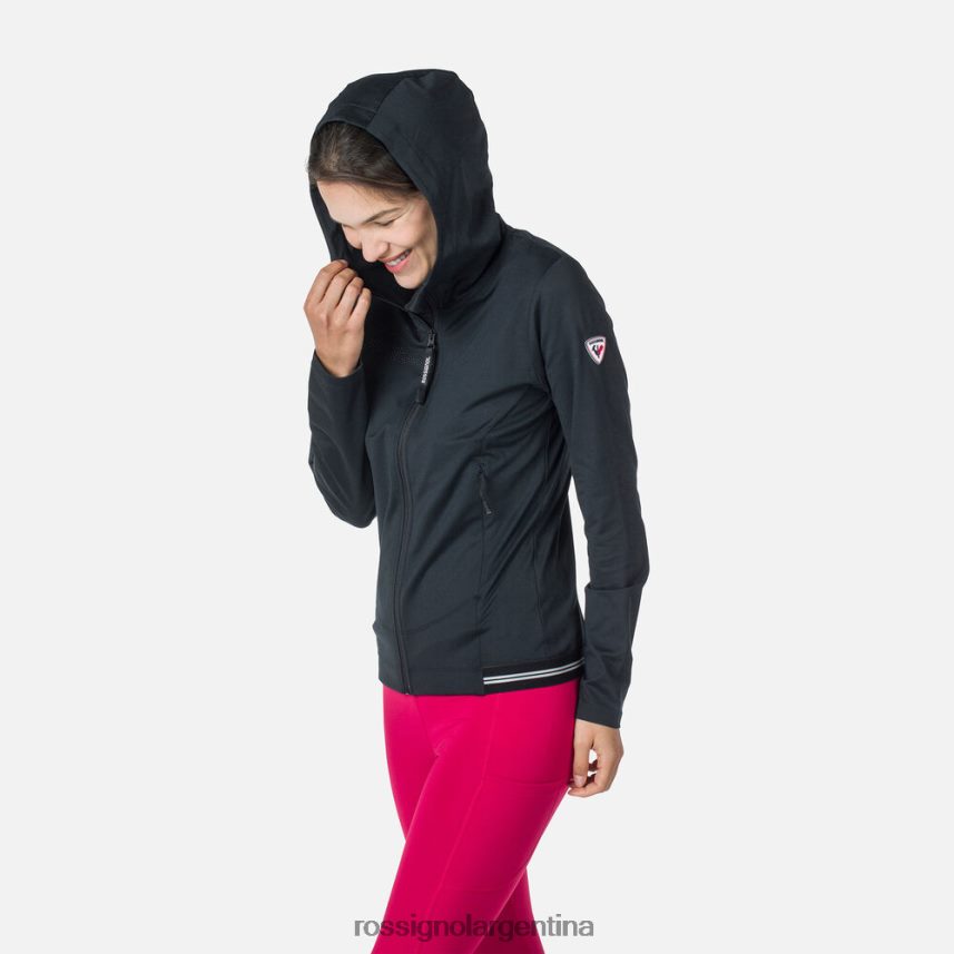 Rossignol mujer sudadera con capucha y cierre completo 82LVV6893 negro tapas