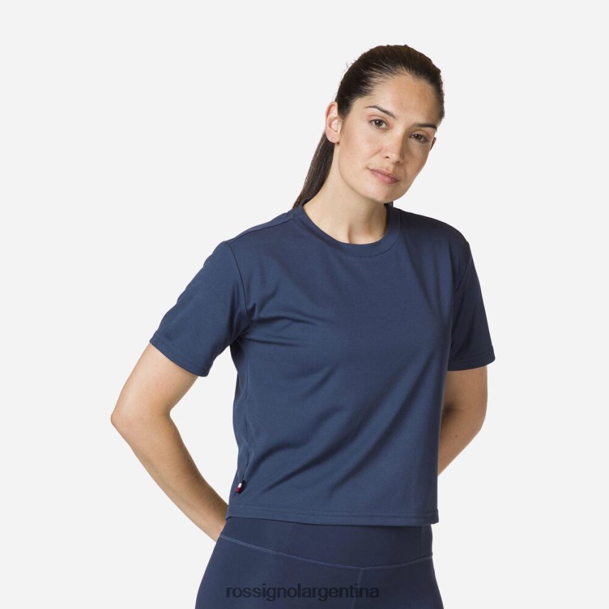 Rossignol mujer camiseta activa 82LVV6906 azul marino oscuro tapas