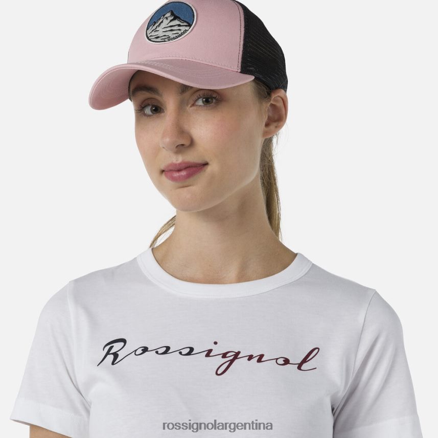 Rossignol mujer camiseta con logo 82LVV6694 blanco tapas