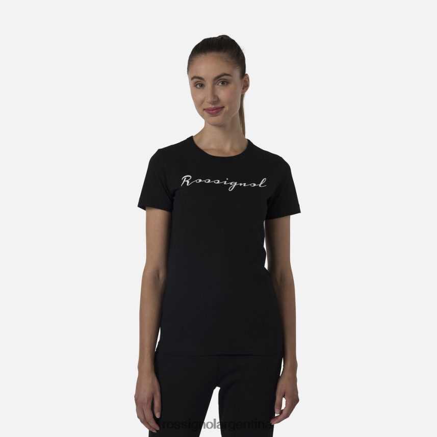 Rossignol mujer camiseta con logo 82LVV6700 negro tapas