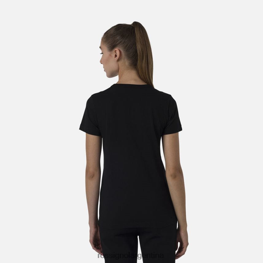 Rossignol mujer camiseta con logo 82LVV6700 negro tapas