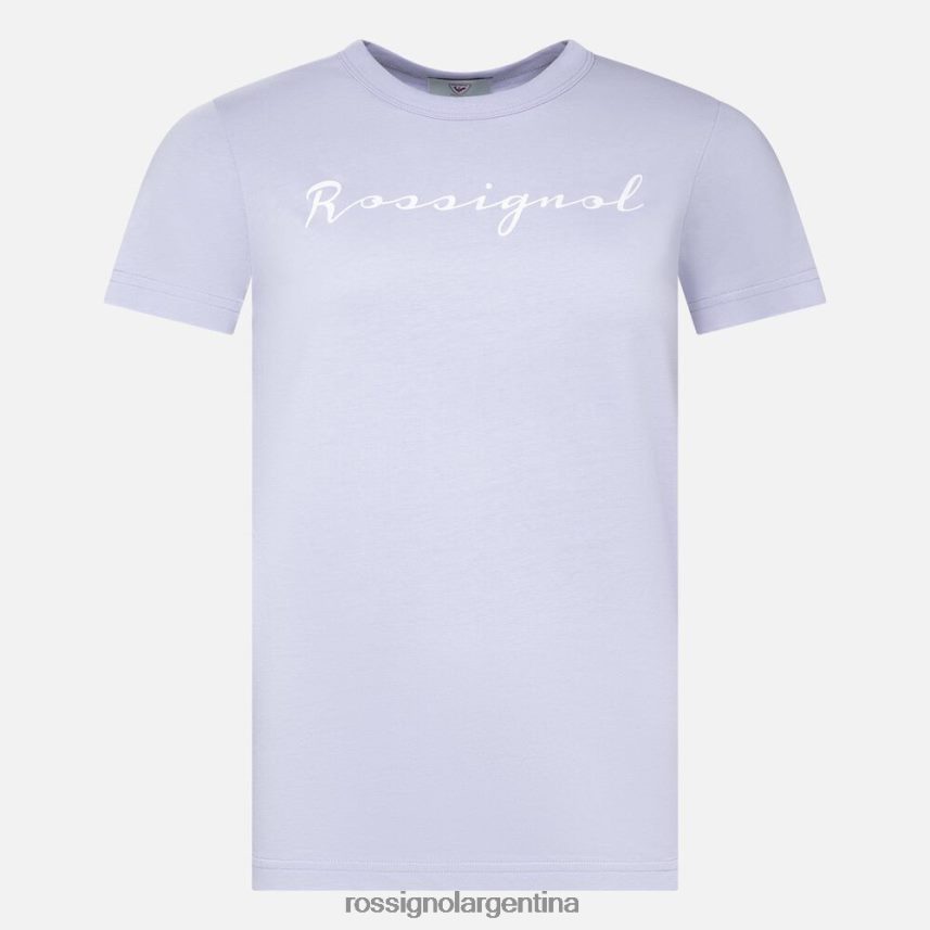 Rossignol mujer camiseta con logo 82LVV6896 gris lavanda tapas