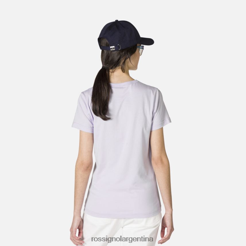 Rossignol mujer camiseta con logo 82LVV6896 gris lavanda tapas