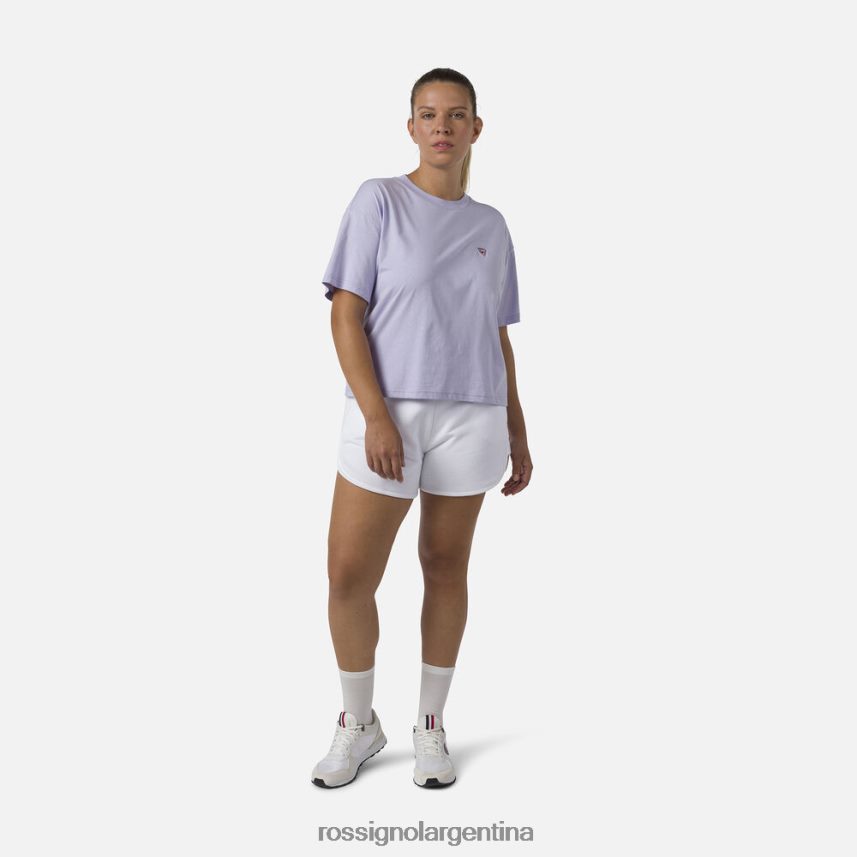Rossignol mujer camiseta corta 82LVV6878 gris lavanda tapas