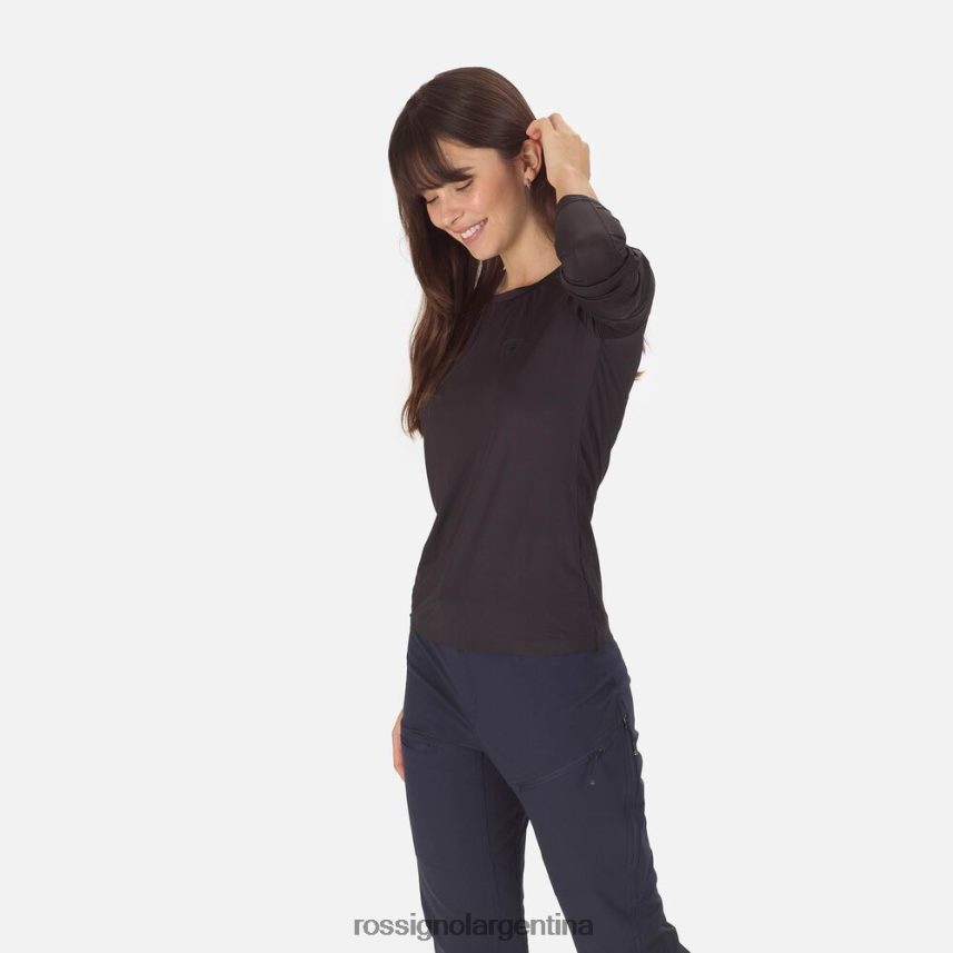 Rossignol mujer camiseta de manga larga skpr 82LVV6918 negro tapas