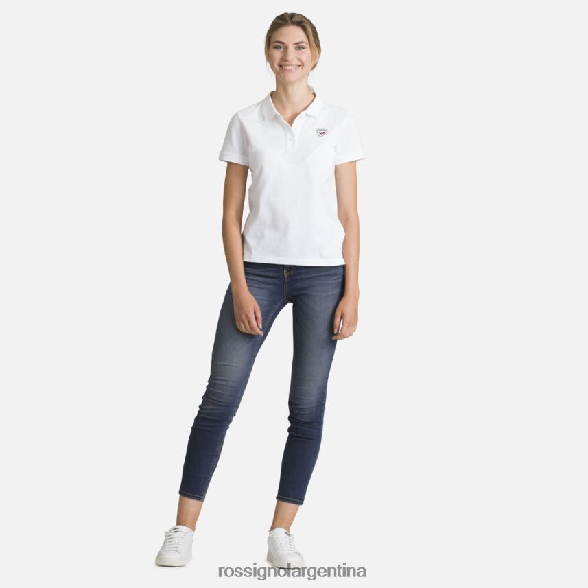 Rossignol mujer polo con logo 82LVV6732 blanco tapas