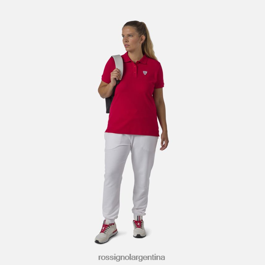 Rossignol mujer polo con logo 82LVV6900 carmín tapas
