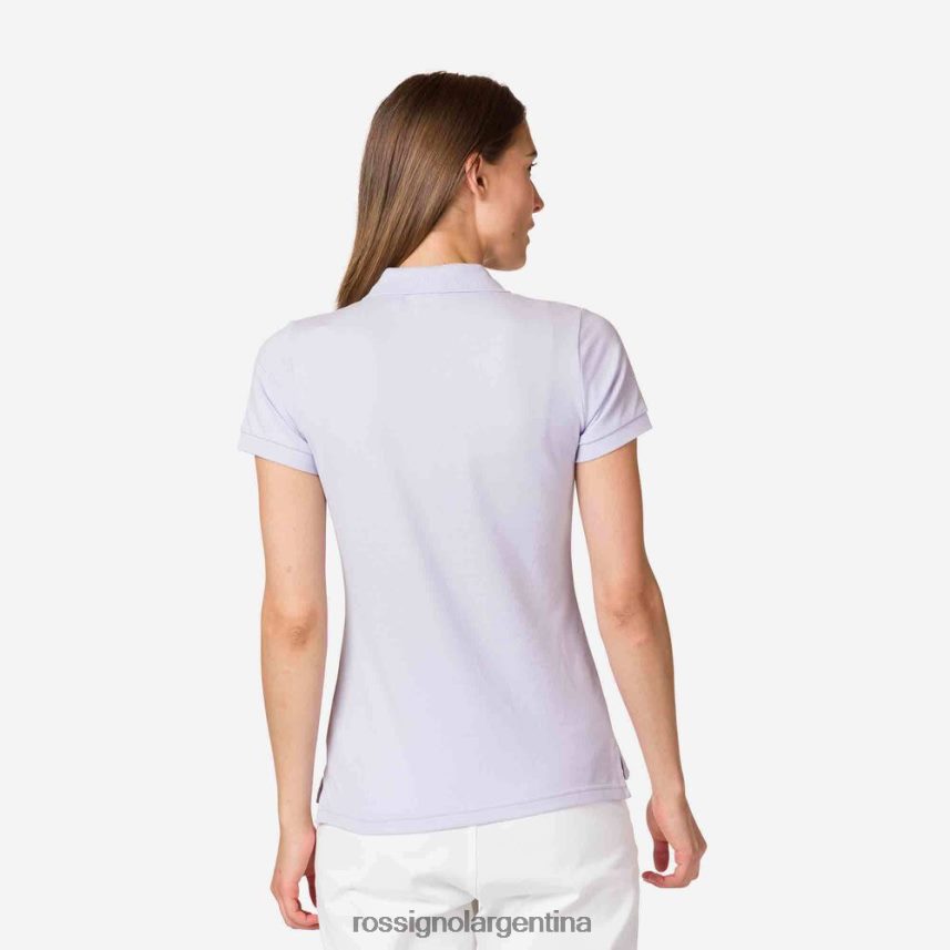 Rossignol mujer polo con logo 82LVV6990 gris lavanda tapas