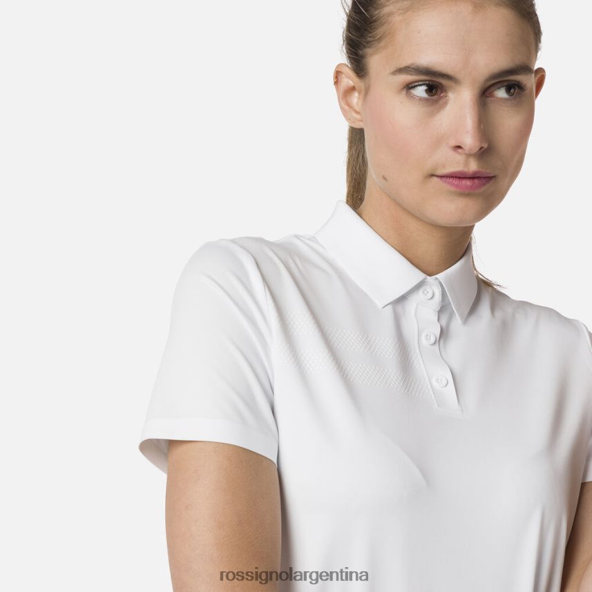 Rossignol mujer polo ligero y transpirable 82LVV6706 blanco tapas